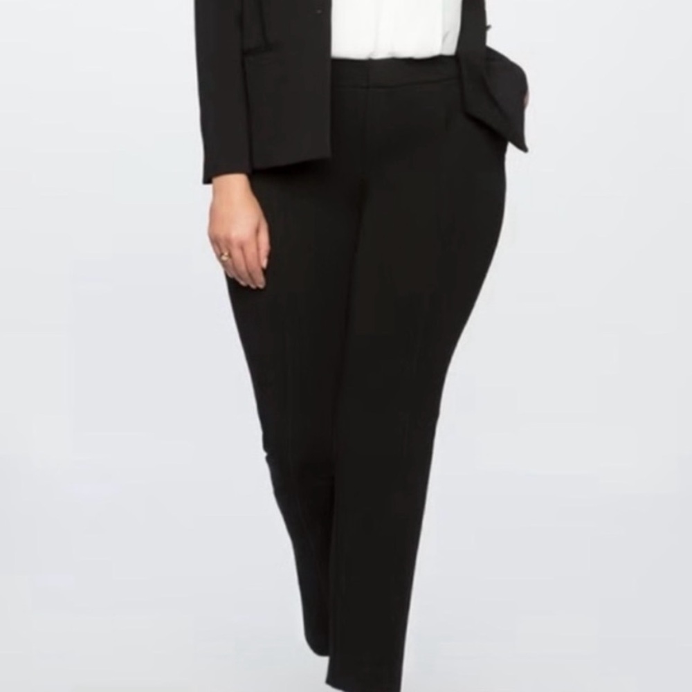Beautiful Classic Black Eloquii Trouser Pants for Office or Evening Sz 20 NWT